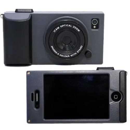 iCam cover til iPhone 4 & 4S. Sort.