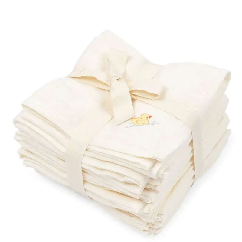 Fanga Fontana Nuvoli - Muslin Stofbleer -10-pak - GOTS - Antique White