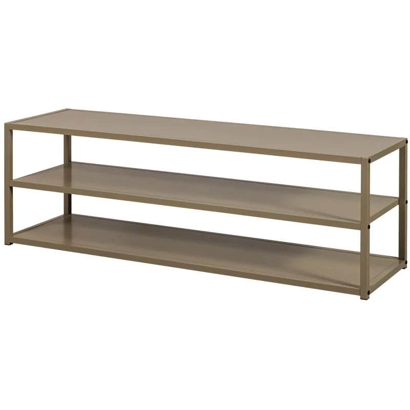 WOOOD Teun TV-bord, m. 2 hylder - ler grå metal (120x35)