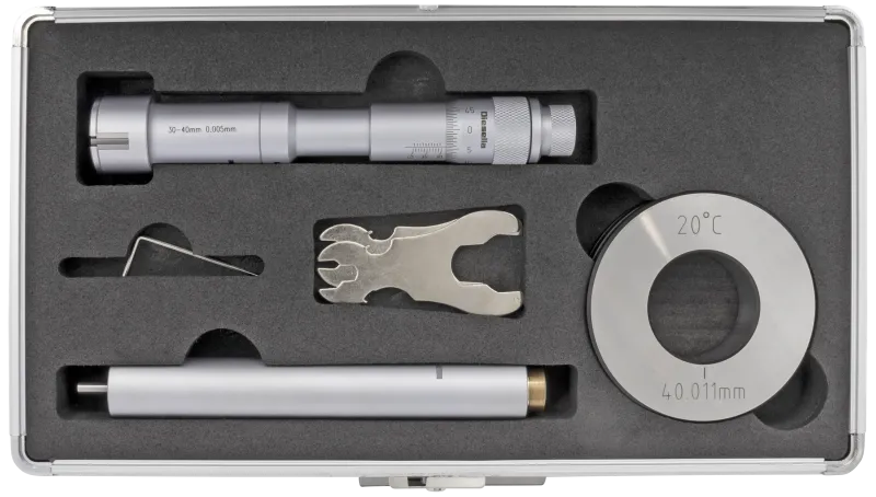 Indv. 3-pkt mikrometer 30-40mm m/forl.+kontrolring