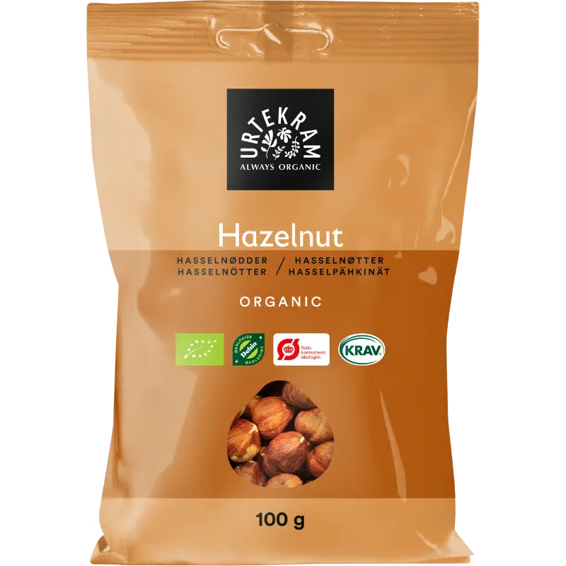 Urtekram Hasselnødder Ø (100 gr)