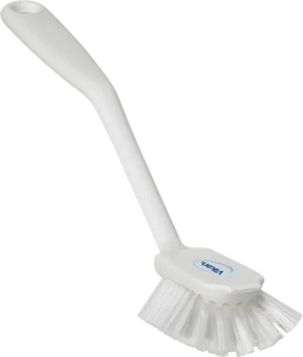 Vikan Opvaskebørste m/skrabekant, 280 mm, Medium, Hvid