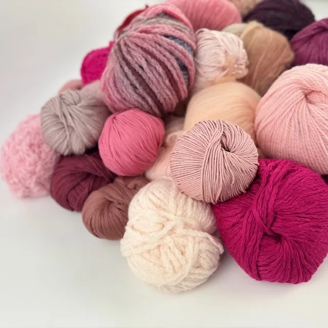 #StopGarnspild Garnpakke - nøgler (750 g)  Pink Mix