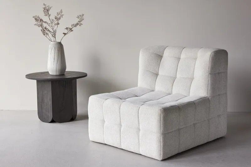 Venture Home Malou  -  loungestol uden armlæn  -  beige  -  80×87×73 cm