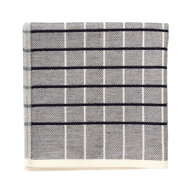 Broste Herman stribet viskestykke 50 x 50 cm, maritime blue