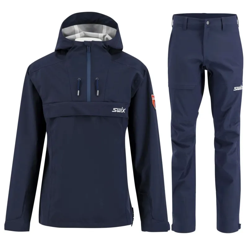 Swix Fjell skalbukser/anorak sæt, herre, navy