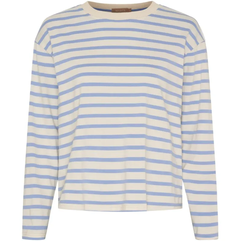 Marta du Chateau dame langærmet t-shirt MdcKara 58709 - Jeans