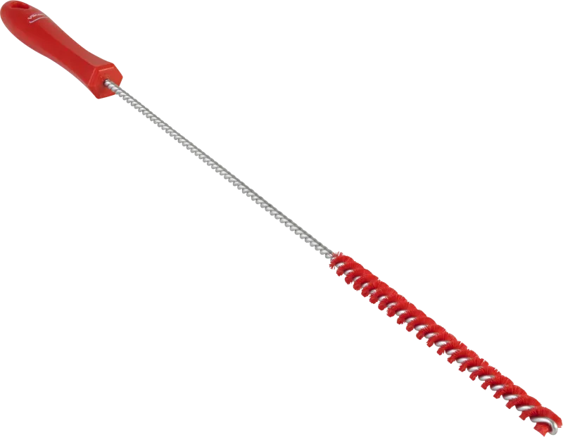 Rørbørste 5375, ø10×500 mm, stiv, rød