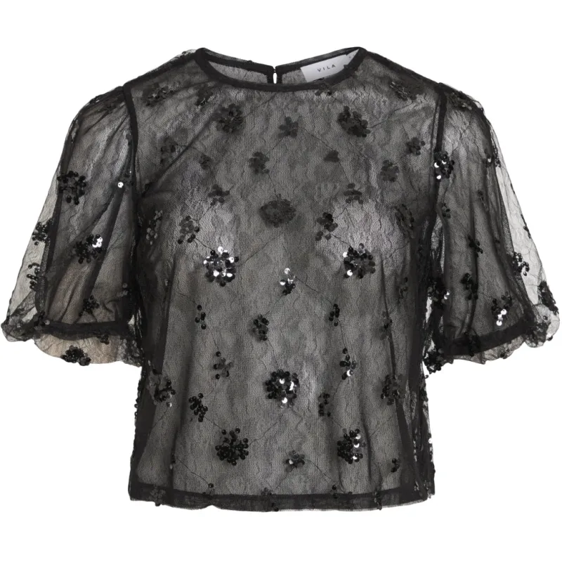 VILA Dame Cardigan Viada - Black Beauty