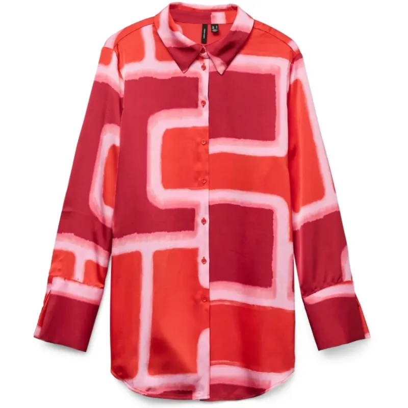 VERO MODA dame skjorte VMREBA - Fiery Red Silba
