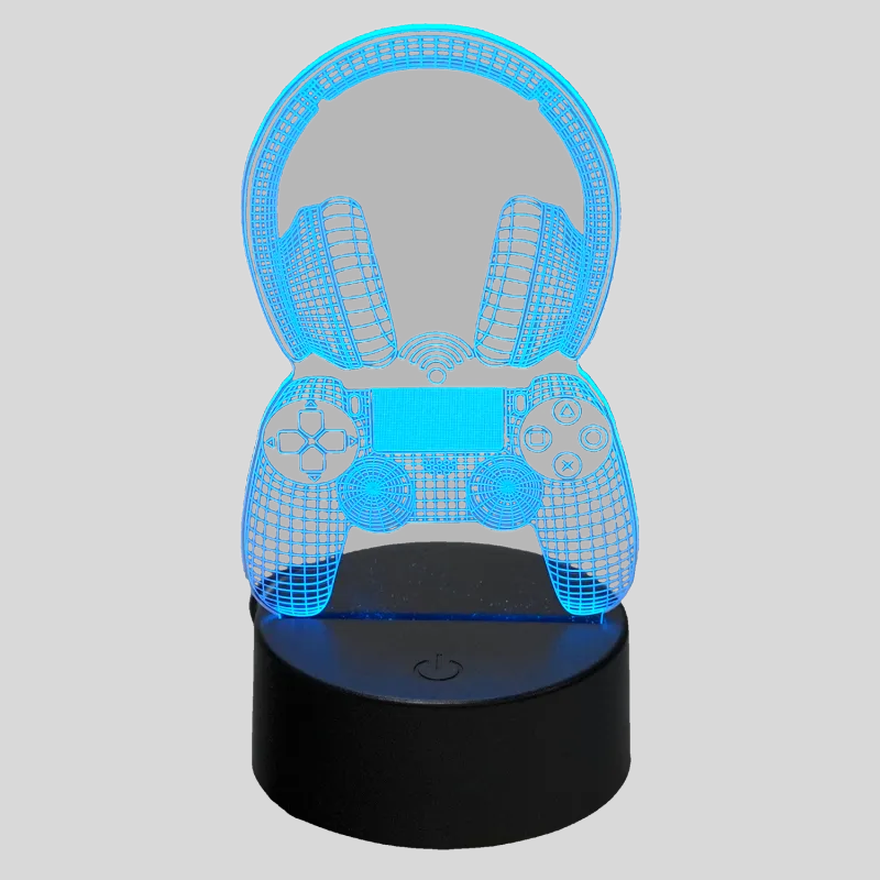 MECHARITE 3D LED Lampe - Controller & Headset - GEEKD.dk