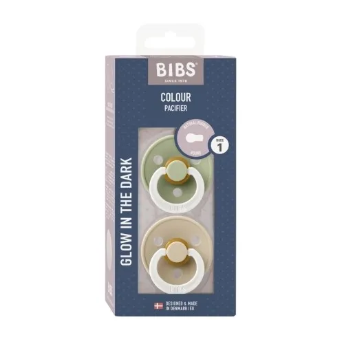Bibs Colour Night - 2-pak, Str. 1 (0-6 Mdr.), Rund - Latex,