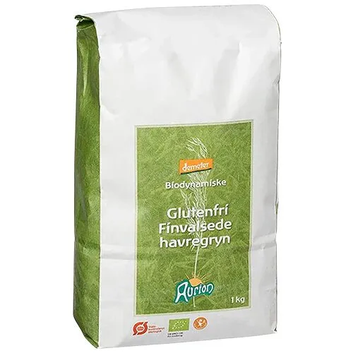 Aurion Glutenfri havregryn, fine Ø Demeter - 1 kg.