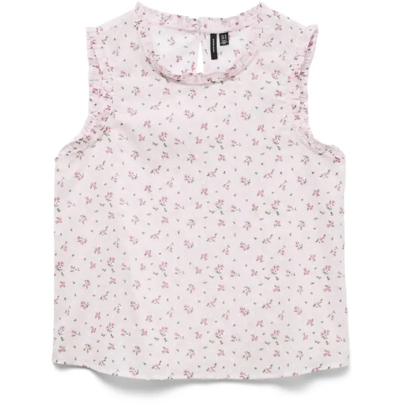 VERO MODA dame top VMTRINE - Pink-A-Boo Marguerite Pink Cosmos