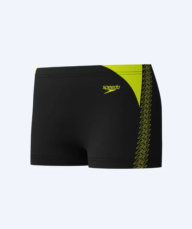 Speedo aquashorts til drenge - Hyperboom Splice - Sort/gul