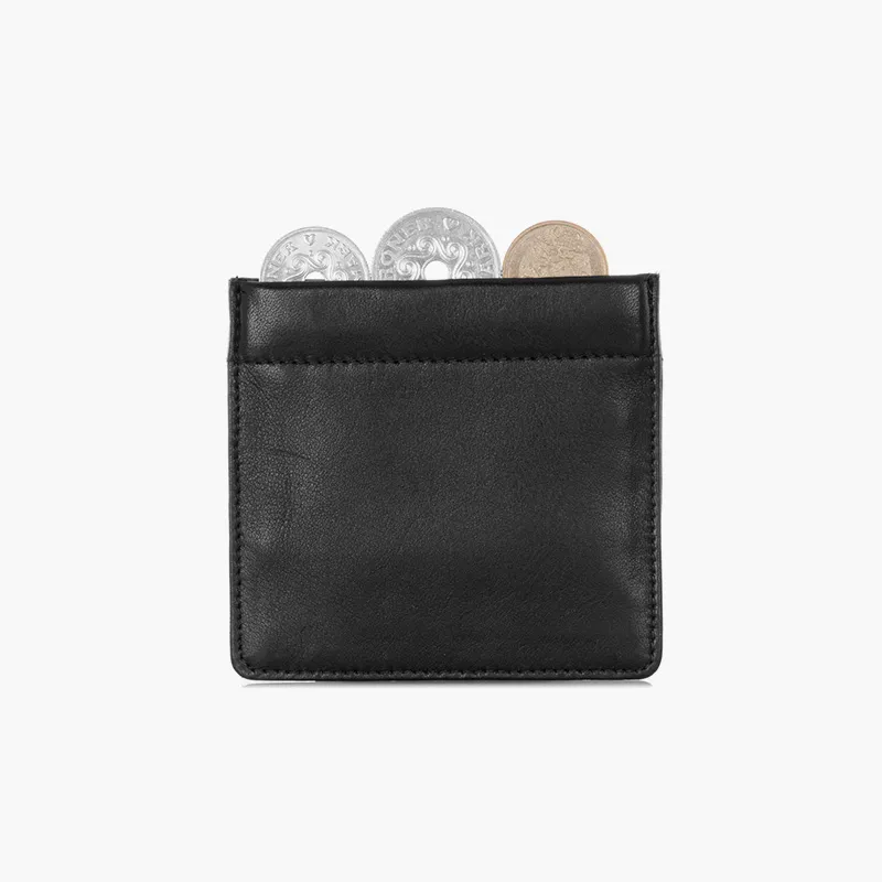 Pia Ries - Møntpung/klemmepung - Sort læder