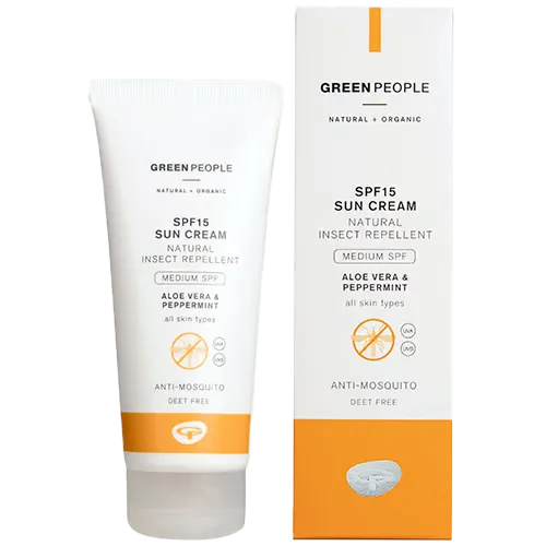 Green People Sun Cream SPF15 With Insect Repellent (100 g)