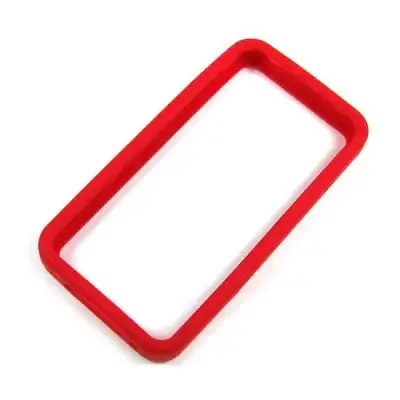 Silikone bumper til iPhone 4. Rød.