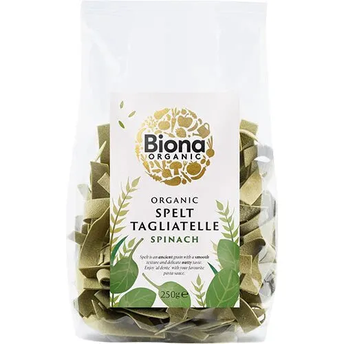 Spelt Tagliatelle Spinat pasta Øko. - 250 gram