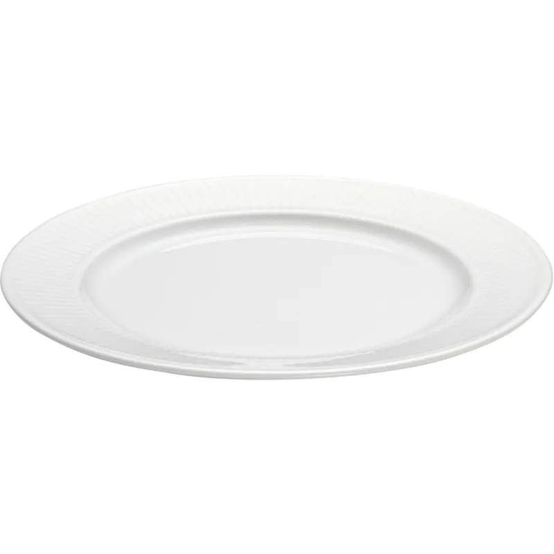 Pillivuyt Hvid Plissé tallerken, Ø 20 cm.
