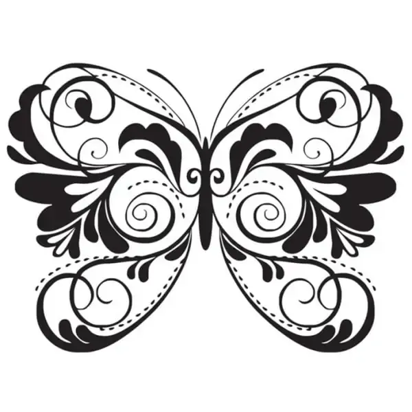 Flot wallsticker med en stor og smuk sommerfugl. 59x43cm