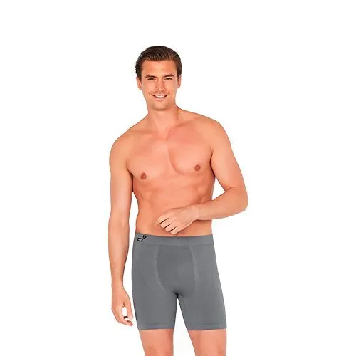 Mens Longer Boxer Charcoal str. S - 1 stk