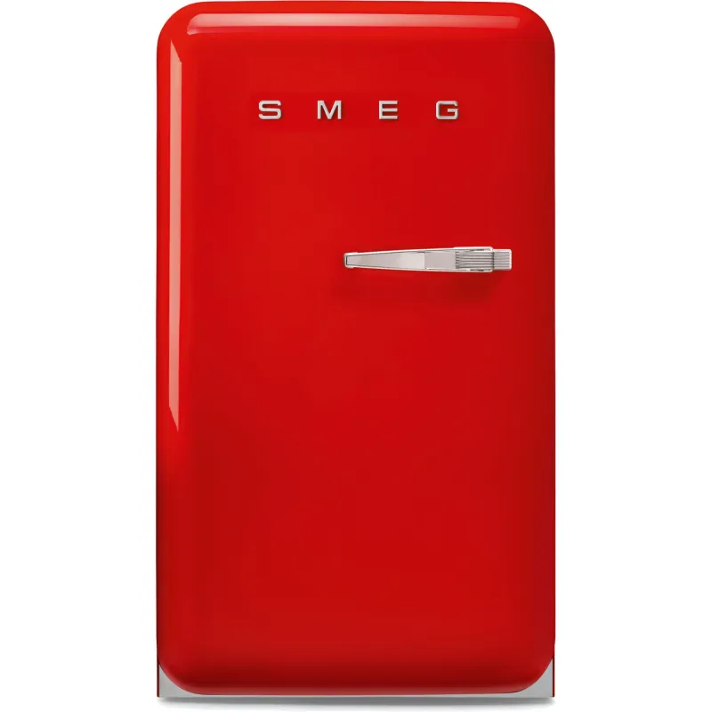 Smeg FAB10 køleskab med flaskeopbevaring, rød