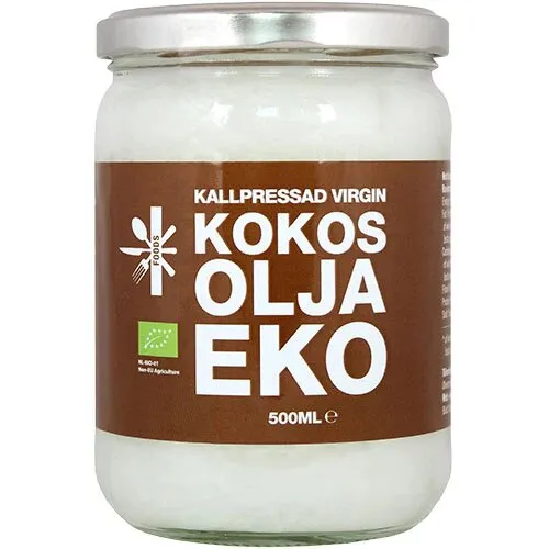 Koldpresset kokosolie Øko. - 500 ml.