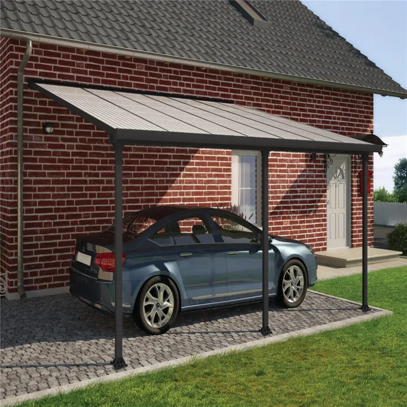 Palram Canopia - Terrasseoverdækning Feria 4x4,2m Antracitgrå 16 m2