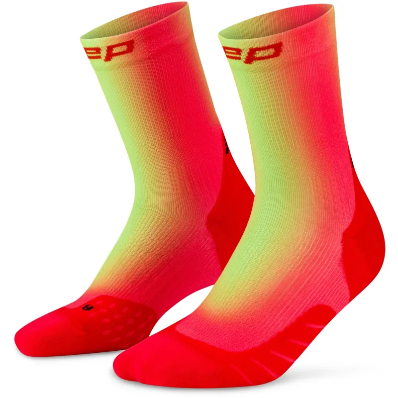 CEP Core Run EDT. GRADIENT Socks Mid Cut 5.0, løbestrømper, dame, rød/lime