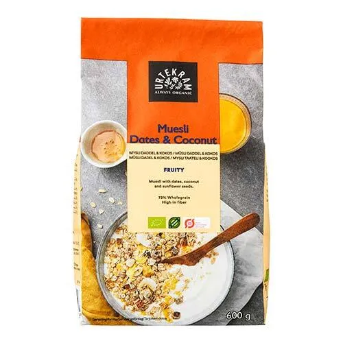 Mysli daddel & kokos Øko, - 600 gram