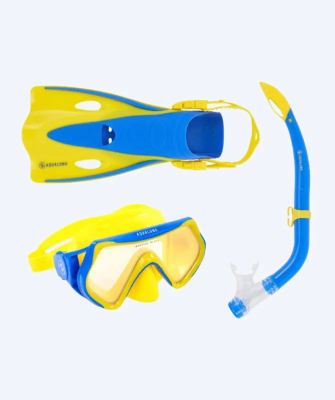 Aqualung snorkelsæt til børn - Hero - Gul/blå