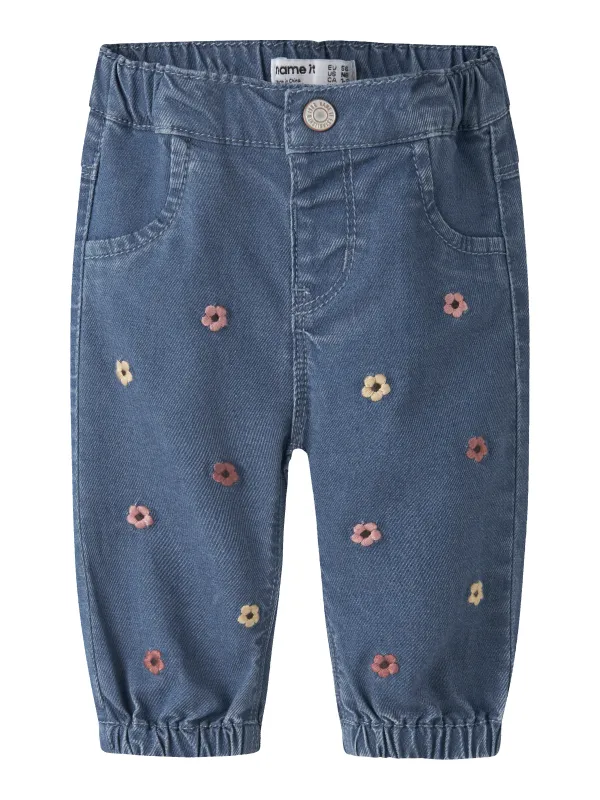 Name It - Rose Mom R Emb Jeans - Soft Denim / EMB - 56 cm