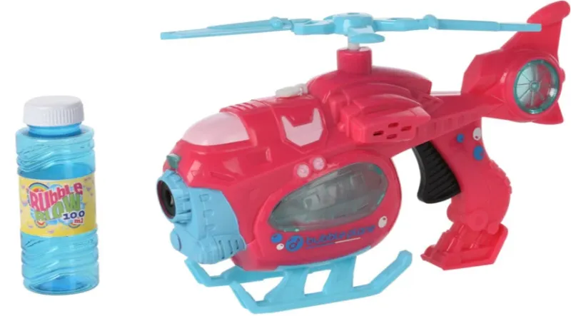 Sæbeboblemaskine, helikopter pistol, inkl. 100ml