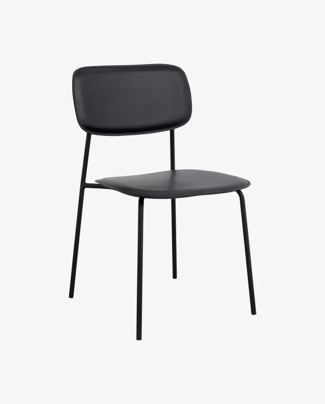 Nordal - ESA spisebordsstol  -  sort  -  B45 × D50 × H79 cm