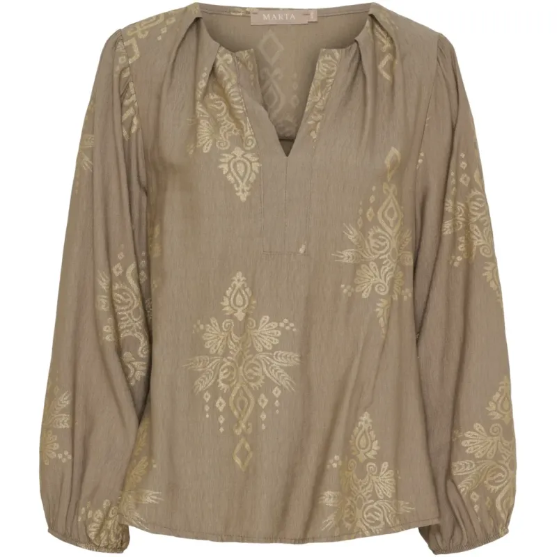 Marta du Chateau dame bluse MdcBayleaf 7705 - Fango60