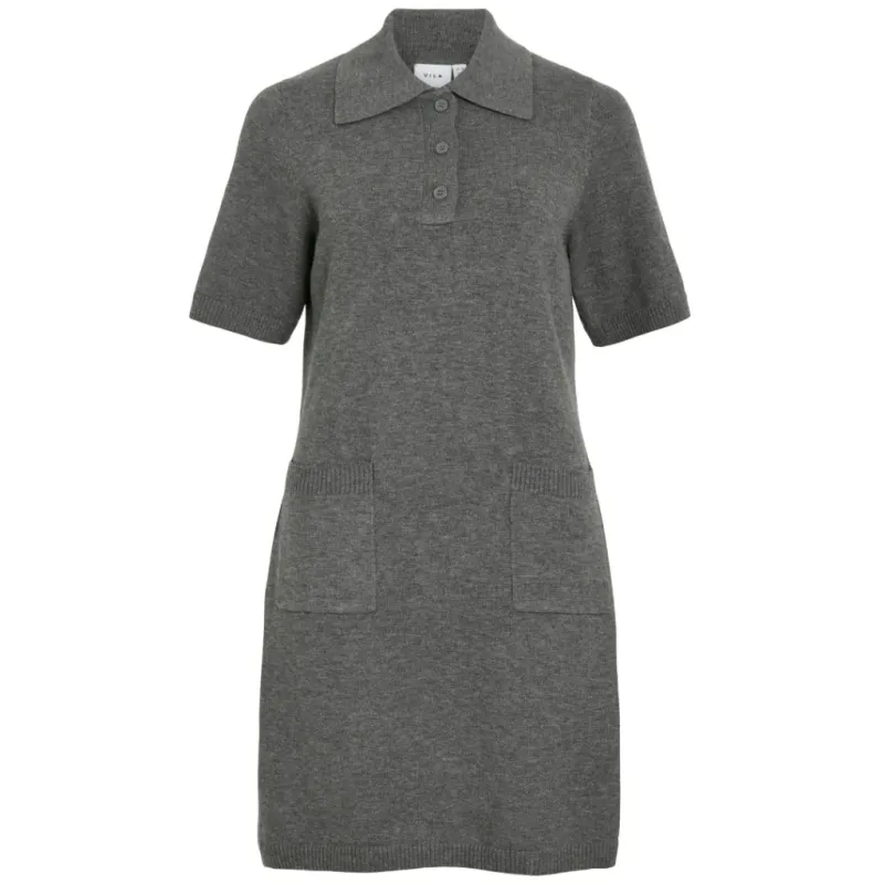 Vila dame kjole VILINA - Medium grey melange