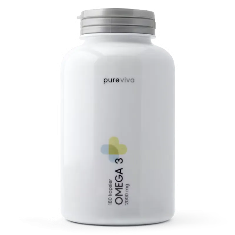 Pureviva Fiskeolie Omega-3 2000 mg (180 kaps)
