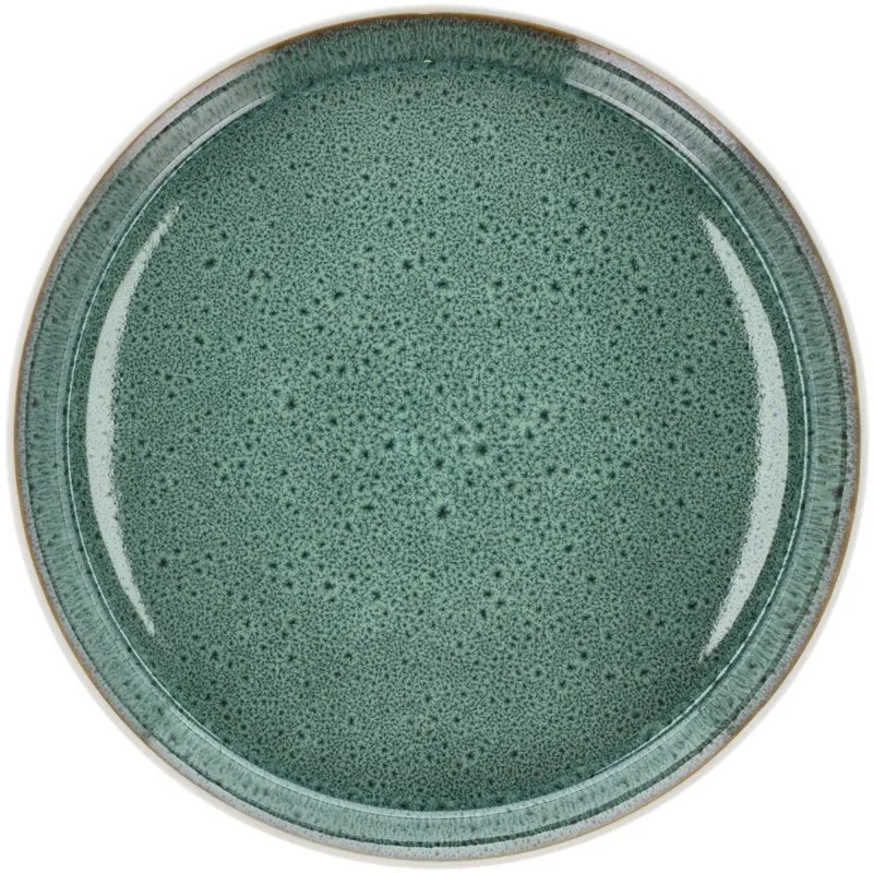 Bitz Gastro middagstallerken 27 cm, hvid/grøn