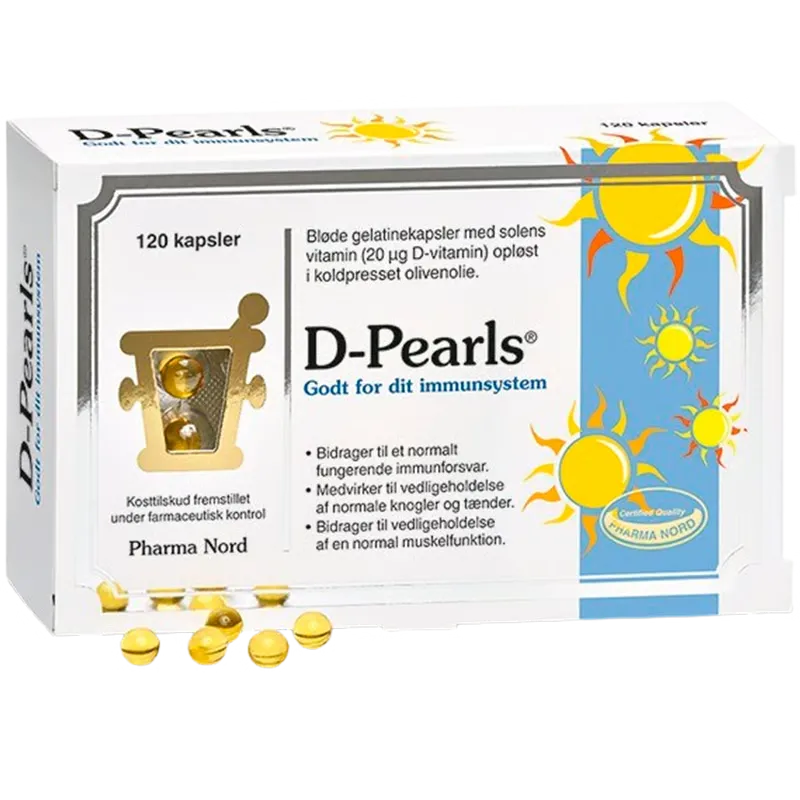 Pharma Nord D-Pearls 20 µg (120 kapsler)