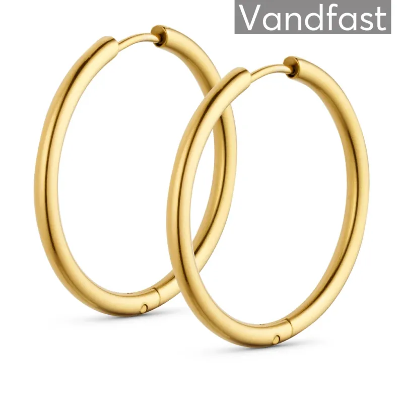 ANNEBRAUNER Creole Every Day 25mm Øreringe 18K Guldbelagt