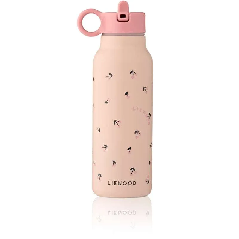 Liewood Falk Drikkeflaske - Rustfrit Stål - 350ml - Mini Cherry Heart/Rosey