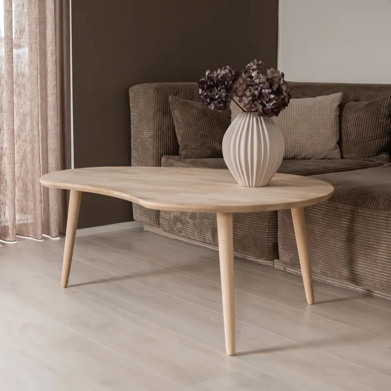 CT 10 - Sofabord i massiv eg med paletform og størrelse 107 x 79 cm Højde