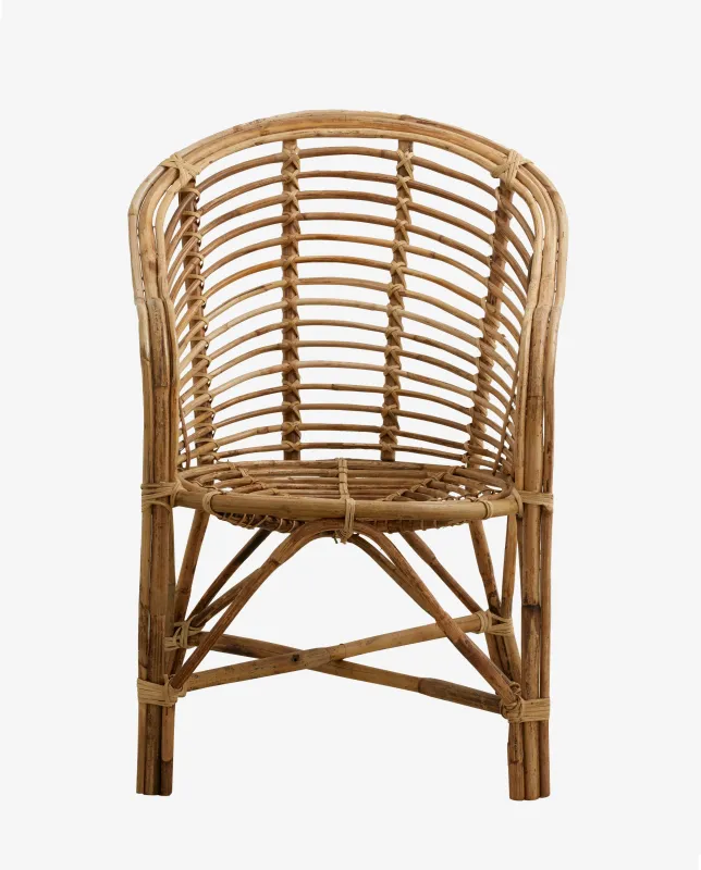 Nordal - CANIA bambus stol  -  natur  -  B58 × D62 × H80 cm