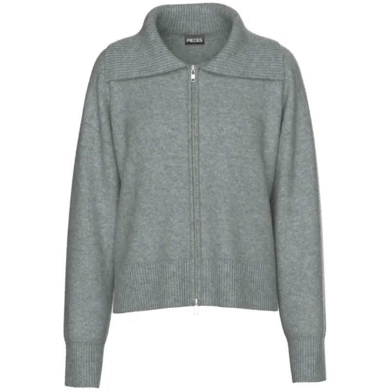 PIECES DAME CARDIGAN PCMALOU - Medium grey melange