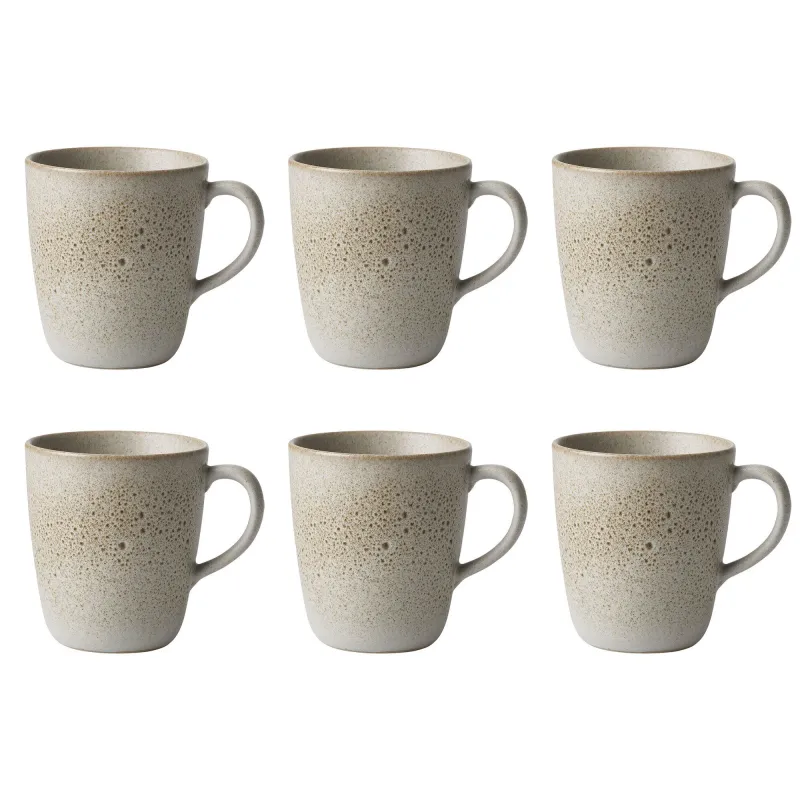 Aida Raw krus med hank 35 cl, beige, 6 stk.