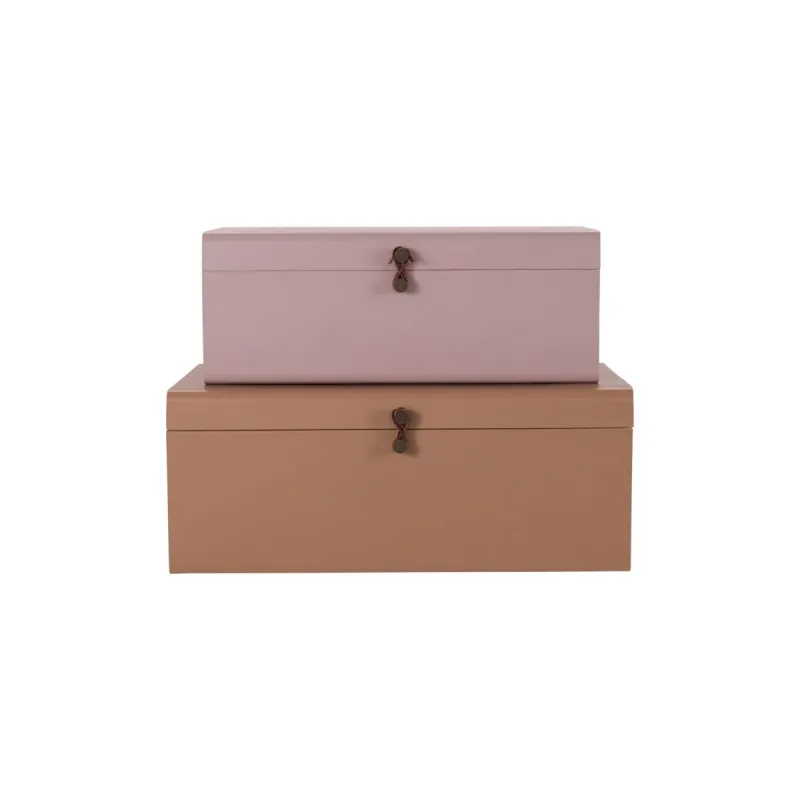 House Doctor - Opbevaring, Metal, Beige/Rosa - sæt af 2 stk.