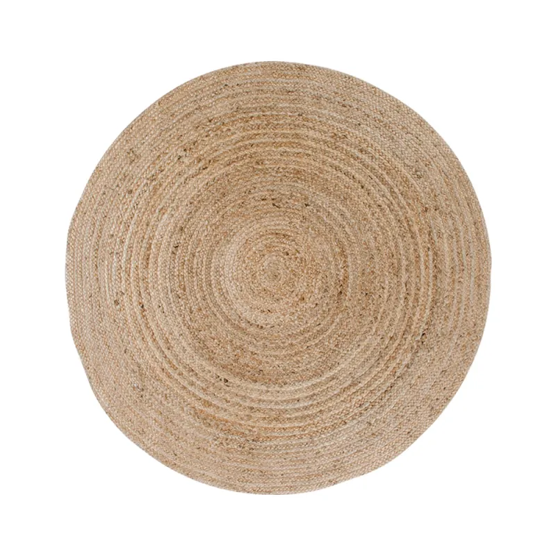 HOUSE NORDIC Bombay gulvtæppe - natur bomuld/jute, rund (Ø90)