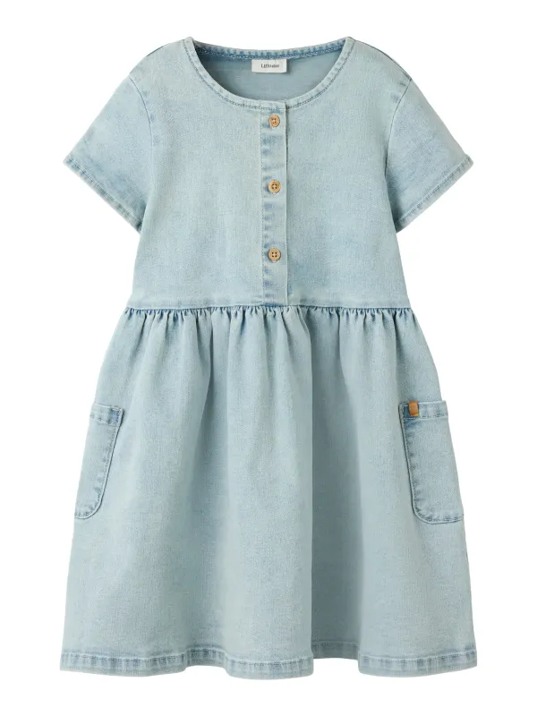 Lil Atelier Frances SS Dress - Light Blue Denim - 92 cm