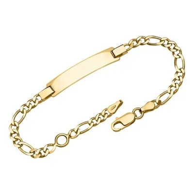 Figaro armbånd i forgyldt Sølv 16 eller 19 cm - Mulighed for gravering